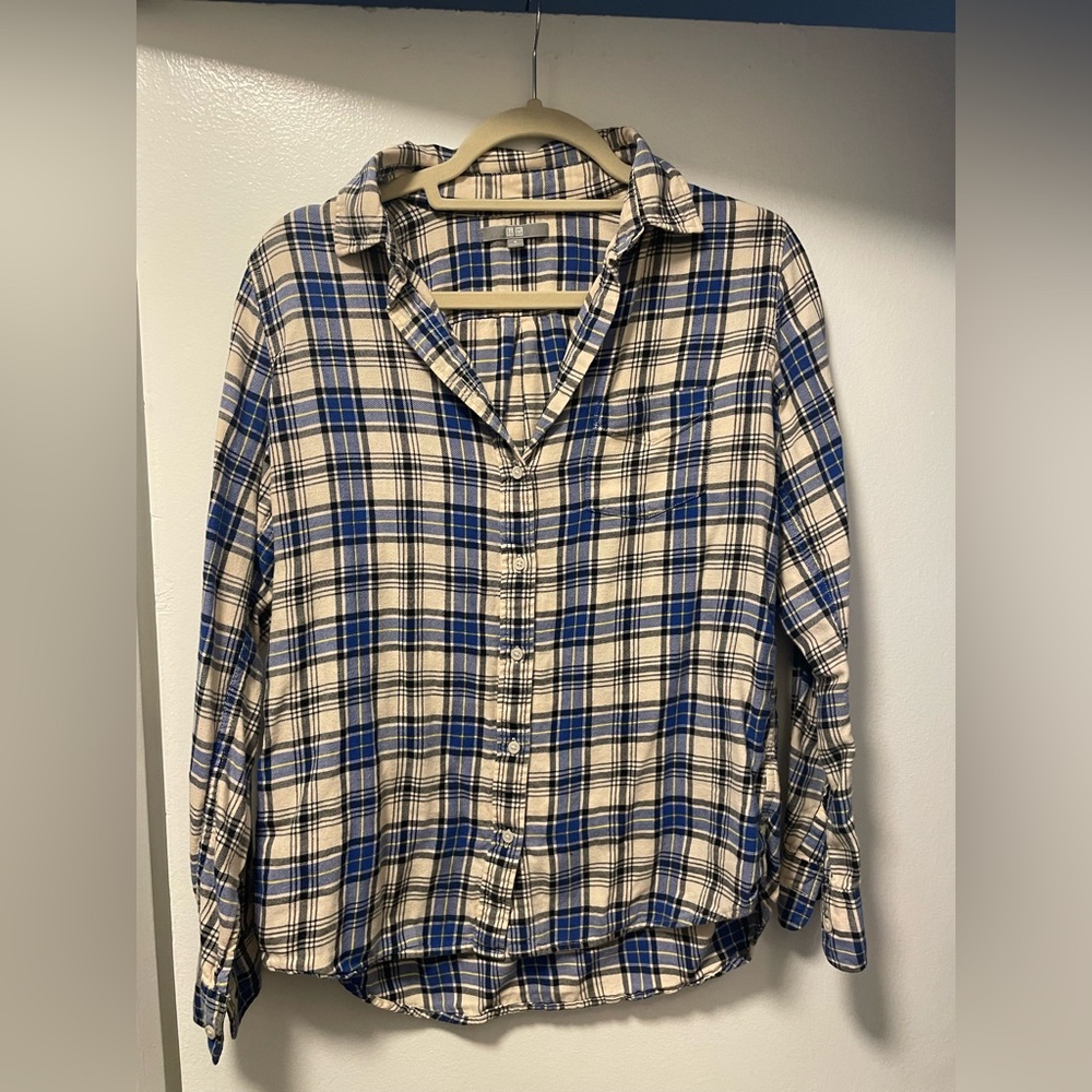 Blue and White Plaid women’s Shirt